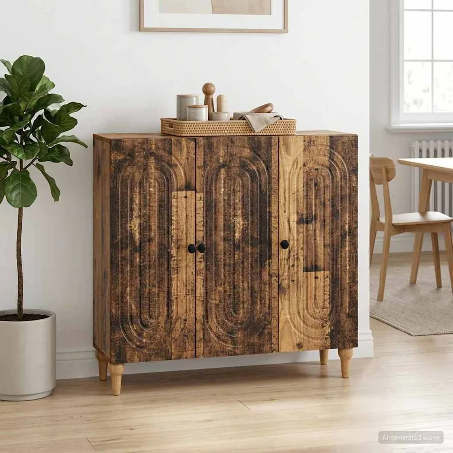 Buffet Bois ancien 89 x 34,5 x 80 cm Bois d'ingénierie - 4
