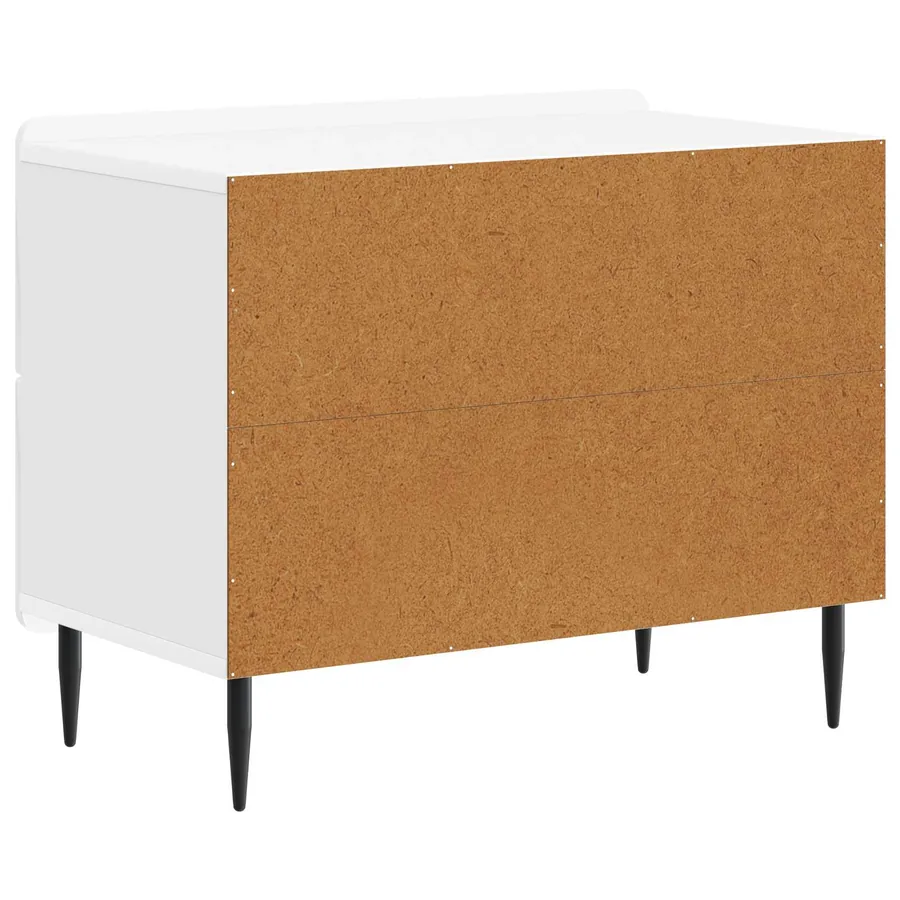 Cabinet de chevet Blanc brillant 62 x 34,5 x 49,5 cm - 7