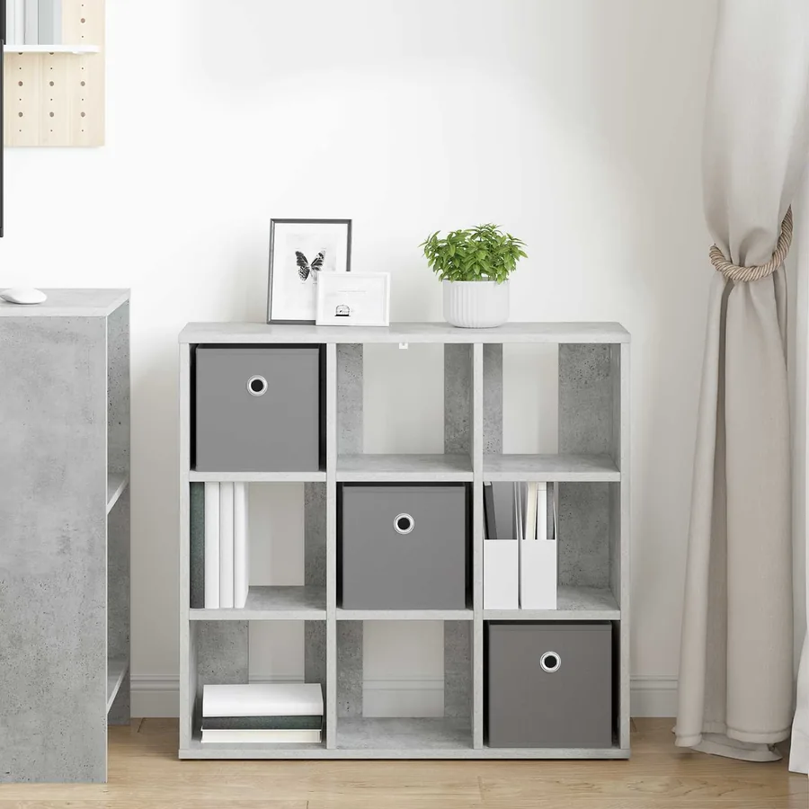 Buffet avec tiroir Gris béton 73,5 x 24 x 69,5 cm - 4