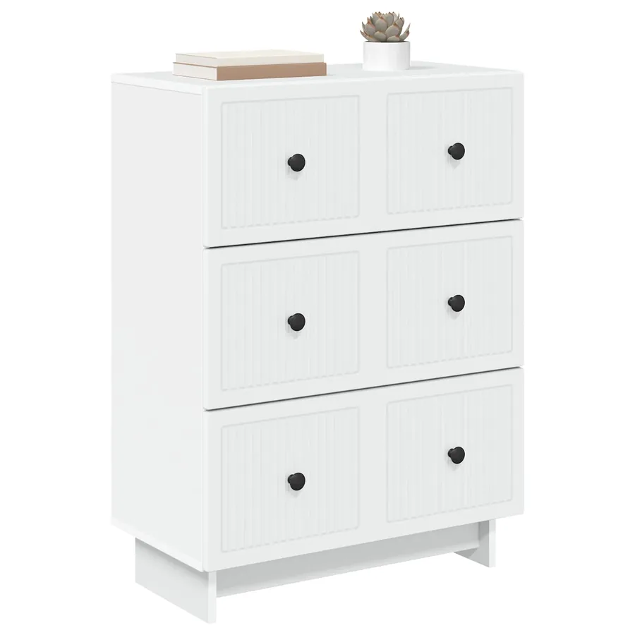 Armoire à tiroirs Blanc 66 x 34,5 x 90 cm Bois d'ingénierie - 3