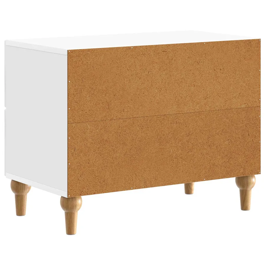 Cabinet de chevet avec tiroir Blanc brillant 62 x 34,5 x 48 cm - 7