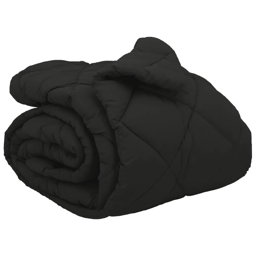 Duvet d'hiver Noir 200 x 240 cm Microfibre - 2