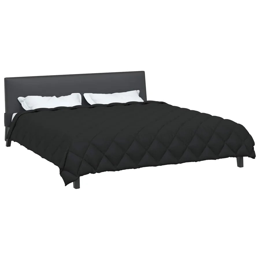 Duvet d'hiver Noir 200 x 240 cm Microfibre - 3