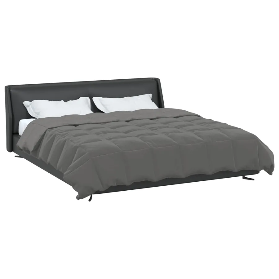 Duvet complet toute l'année Gris clair 220 x 240 cm Microfibre - 3