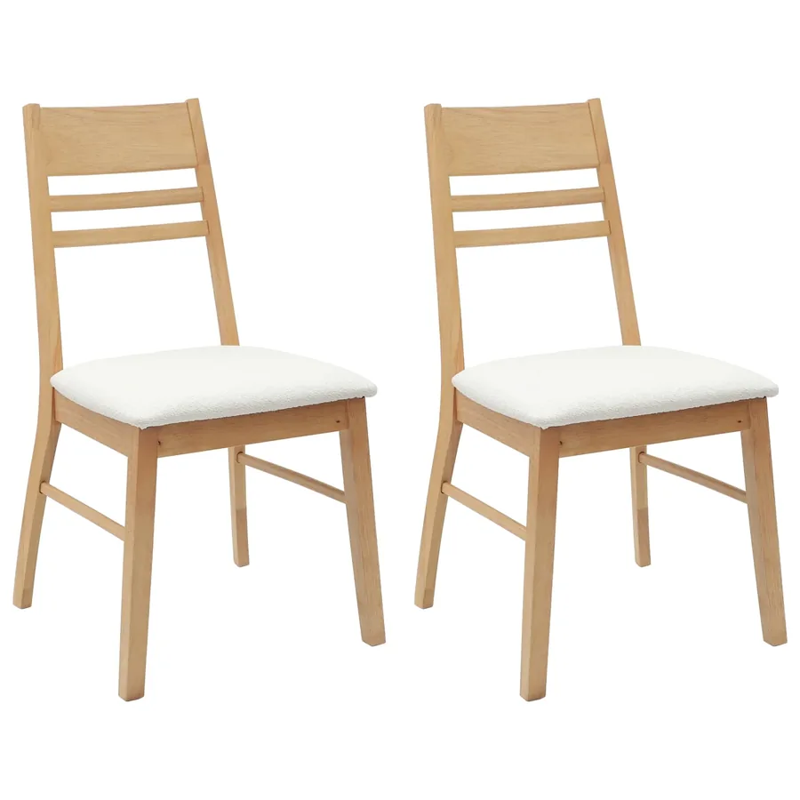 Chaises de salle à manger 2 pcs Naturel 43 x 54 x 89 cm - 2