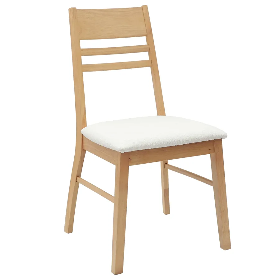 Chaises de salle à manger 2 pcs Naturel 43 x 54 x 89 cm - 4