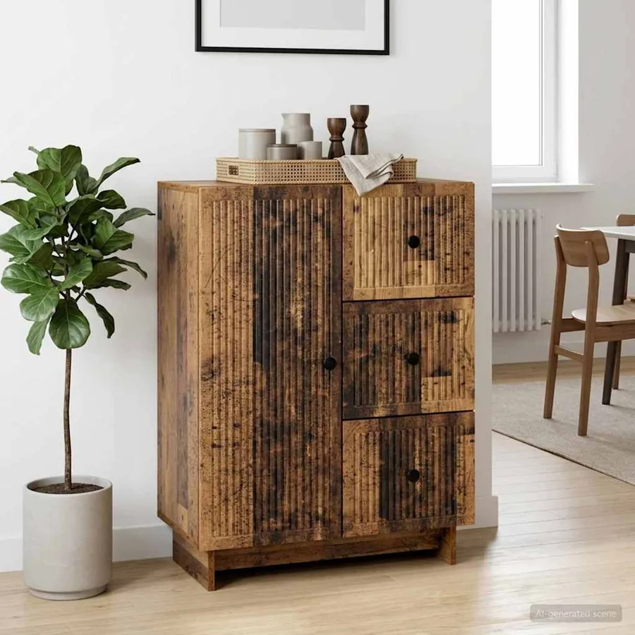 Buffet Bois ancien 66 x 34,5 x 90 cm Bois d'ingénierie