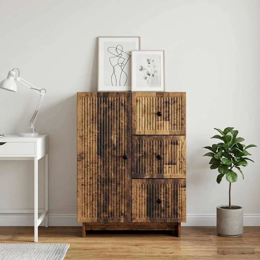 Buffet Bois ancien 66 x 34,5 x 90 cm Bois d'ingénierie - 4