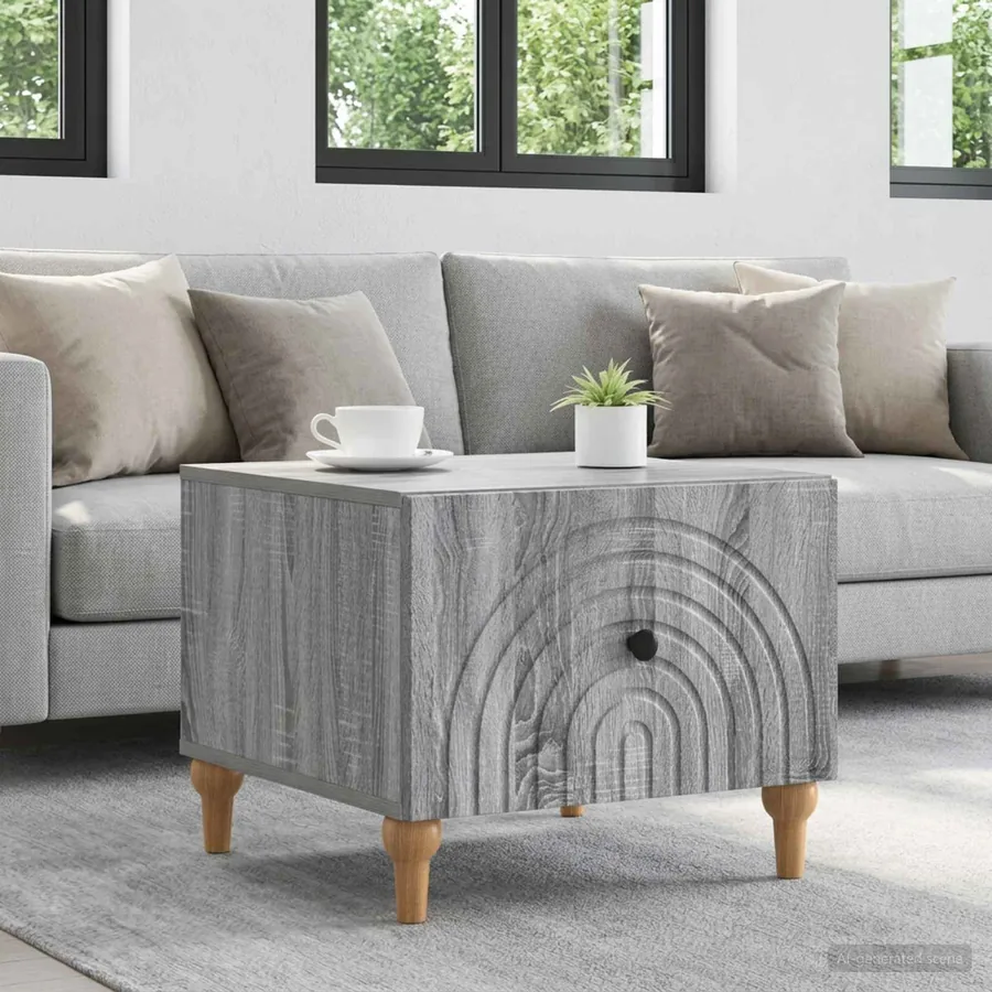 Table basse Sonoma gris 49 x 50 x 40 cm Bois d'ingénierie
