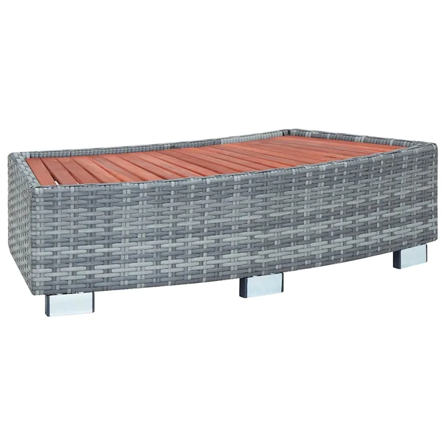 Marche de spa Gris Résine tressée 92 x 45 x 25 cm - 2