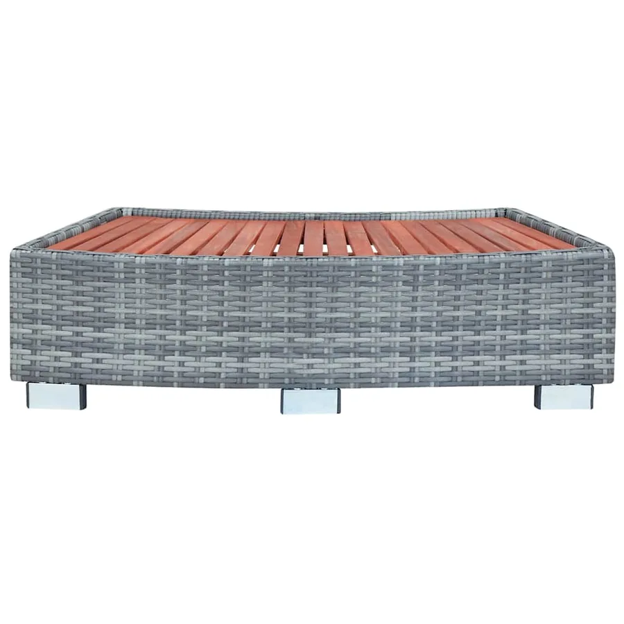 Marche de spa Gris Résine tressée 92 x 45 x 25 cm - 4