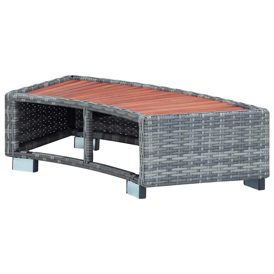 Marche de spa Gris Résine tressée 92 x 45 x 25 cm - 6