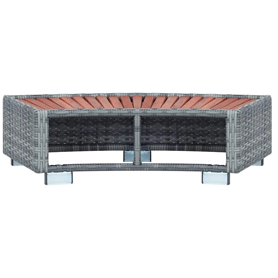 Marche de spa Gris Résine tressée 92 x 45 x 25 cm - 7