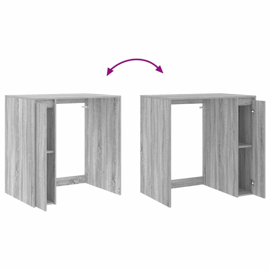 Armoire pour machine à laver Gris Sonoma 87 x 60 x 89 cm - 10
