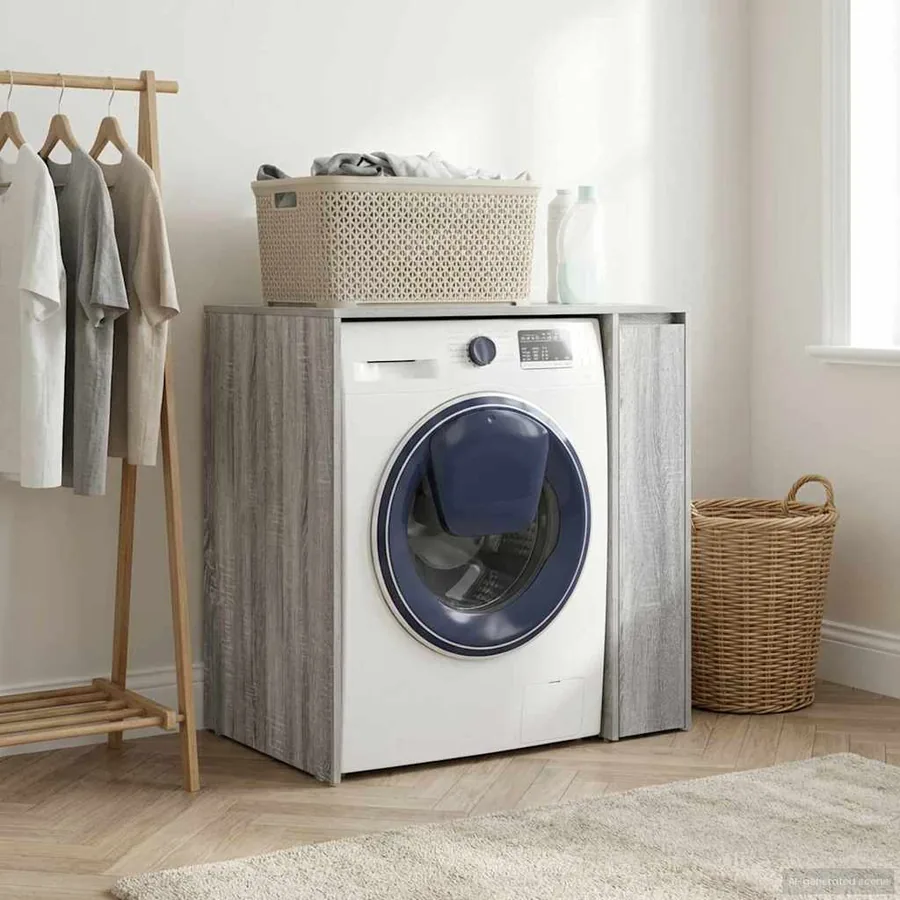Armoire pour machine à laver Gris Sonoma 87 x 60 x 89 cm - 4