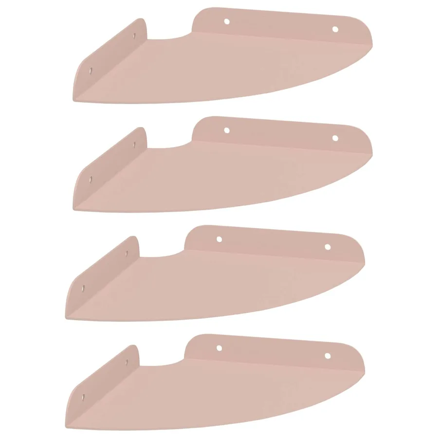 Étagère flottante avec étagère 4 pcs Rose 18 x 18 x 2 cm - 2