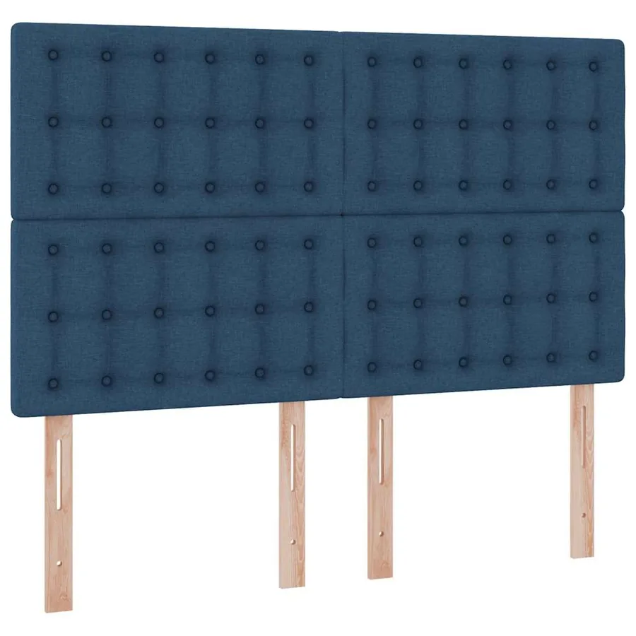 Lit de rangement LED avec matelas Bleu 140 x 190 cm Tissu - 8