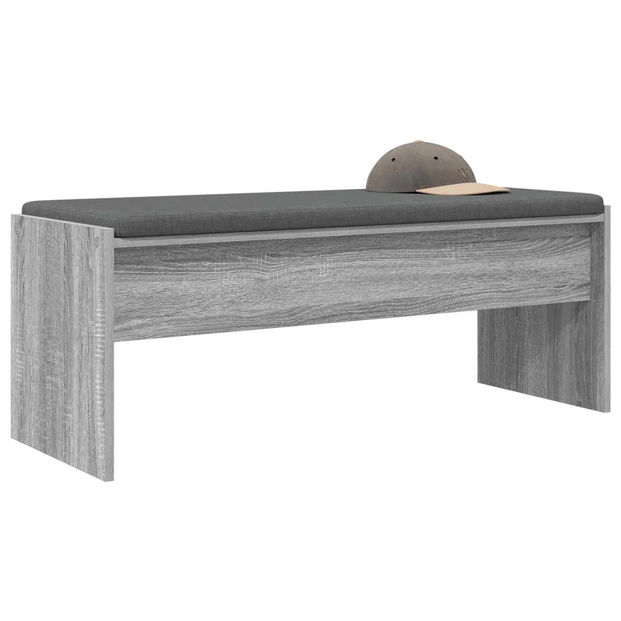 Banc d'entrée avec coussin Gris Sonoma 103 x 38 x 40 cm - 3