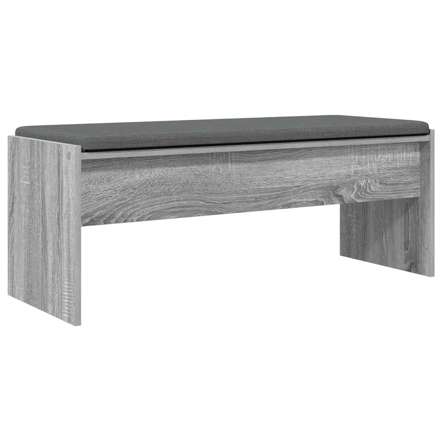 Banc d'entrée avec coussin Gris Sonoma 103 x 38 x 40 cm - 7