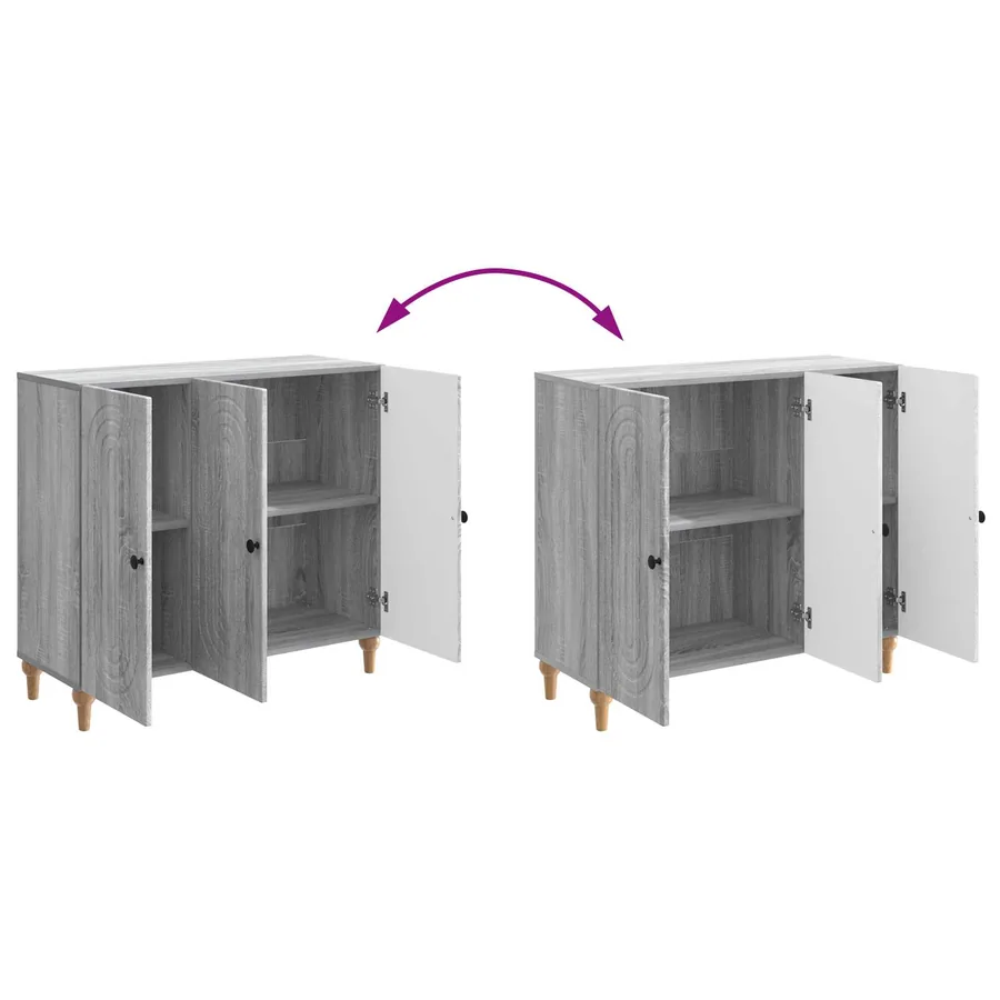 Buffet Sonoma gris 89 x 34,5 x 80 cm Bois d'ingénierie - 11