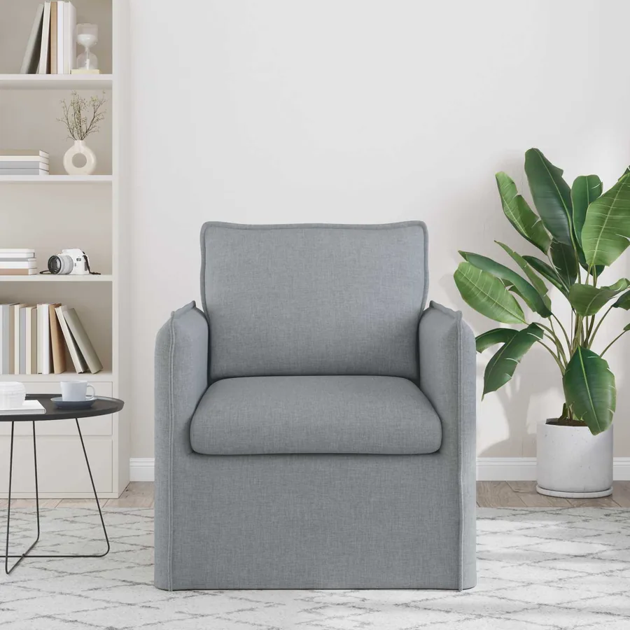 Canapé Gris clair 75 x 82 x 85 cm tissu - 3