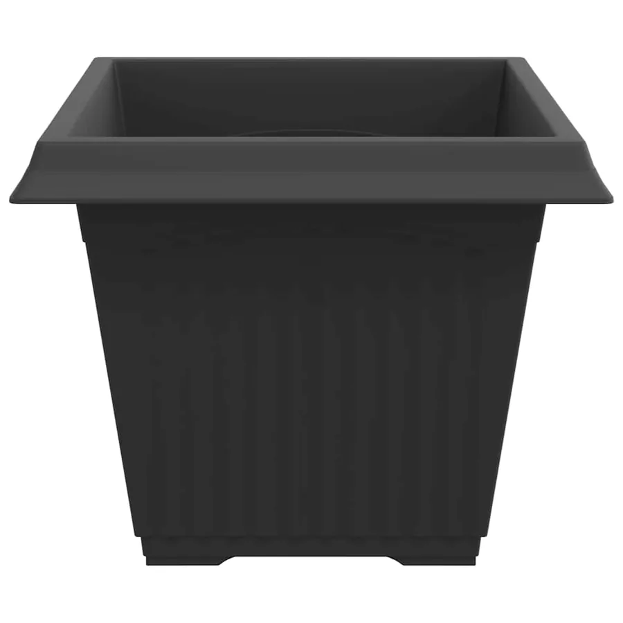 Pot de Fleurs Carré 24 pcs Noir 43 x 43 x 33,5 cm Plastique - 6