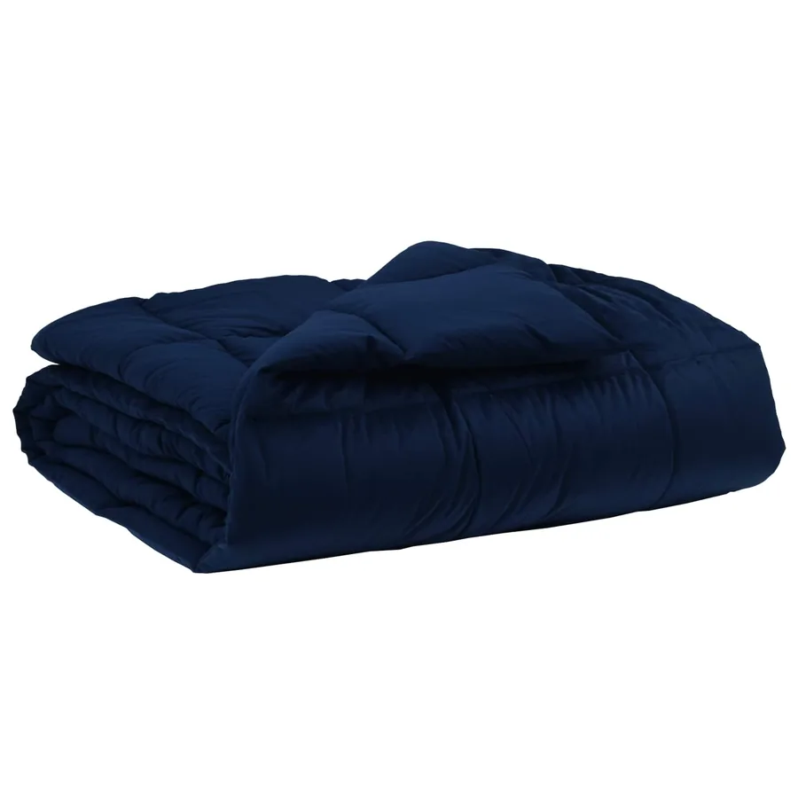 Duvet complet toute l'année Bleu foncé 140 x 200 cm Microfibre - 2