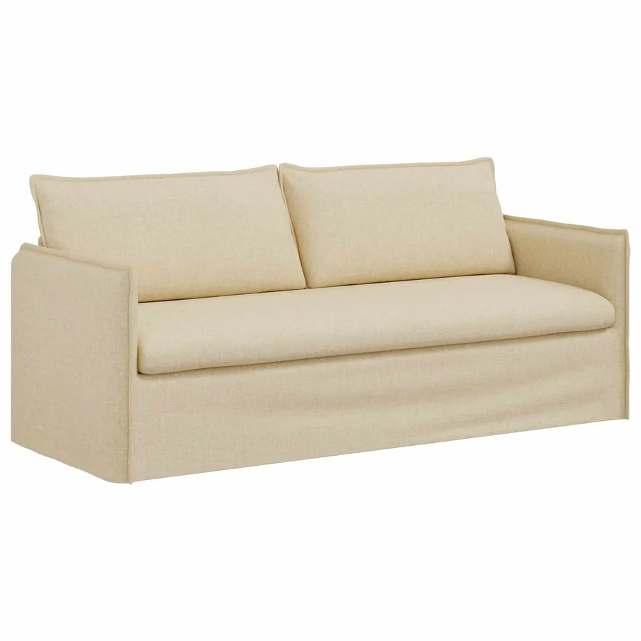 Ensemble de Canapés 2 pcs Crème 196 x 82 x 85 cm Tissu - 5