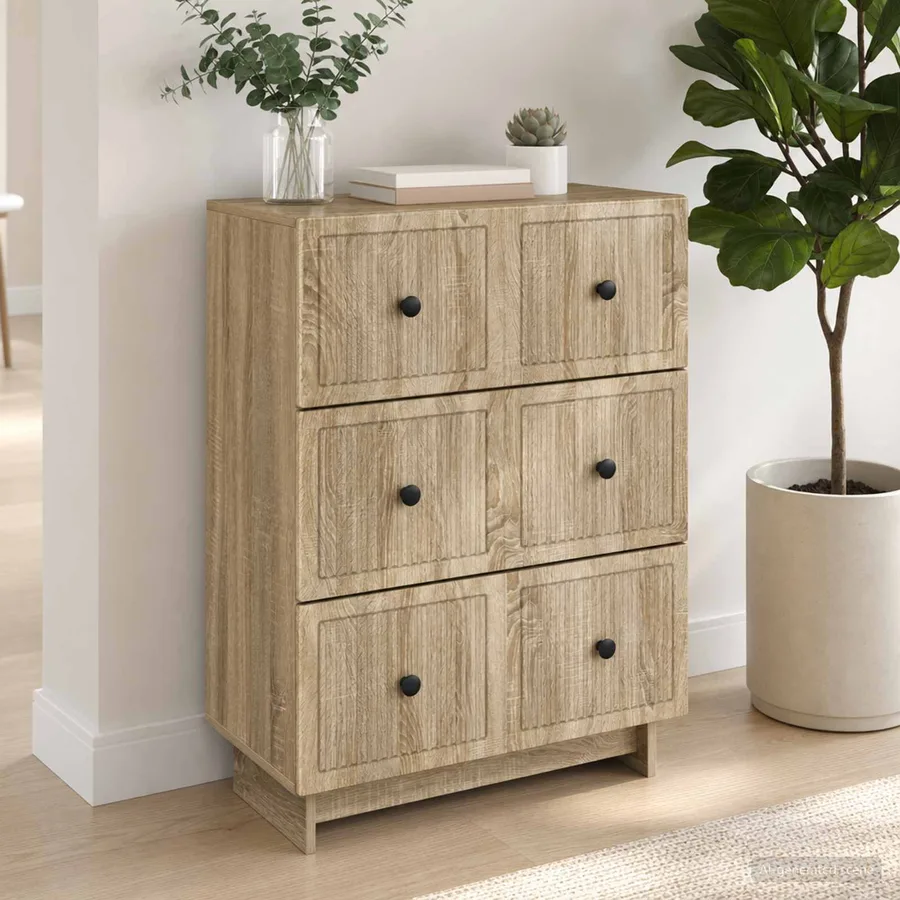 Armoire à tiroirs Chêne Sonoma 66 x 34,5 x 90 cm - 4