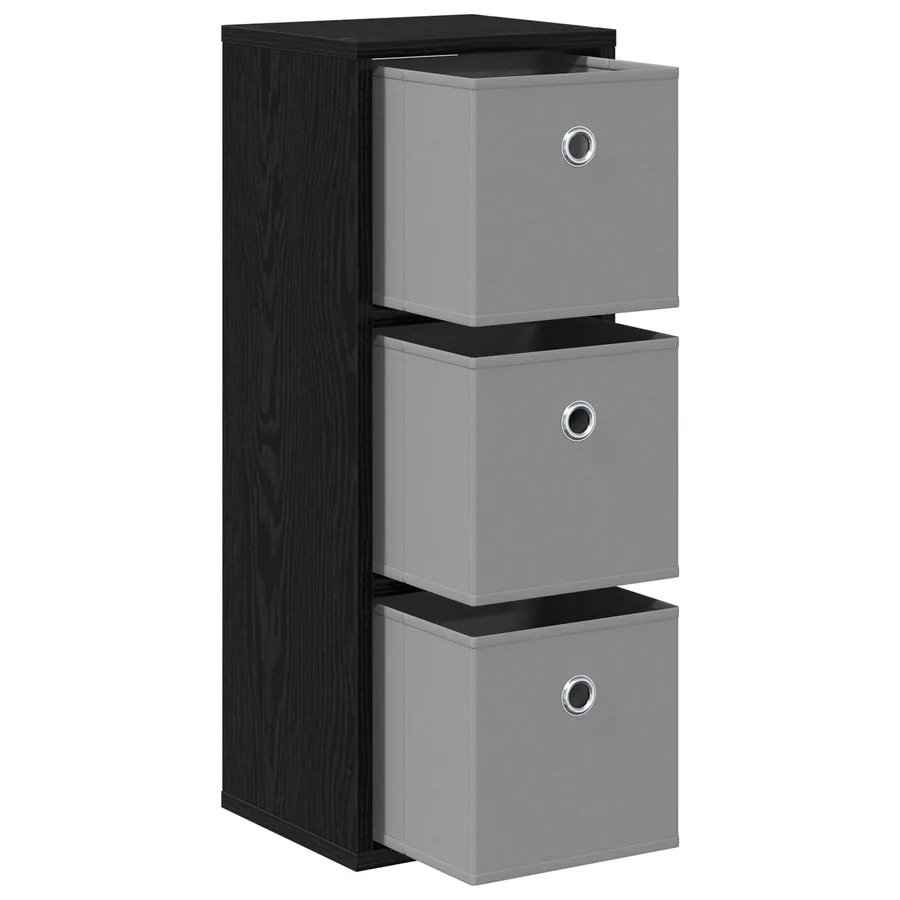 Buffet avec tiroir Chêne noir 25,5 x 22 x 69,5 cm - 4