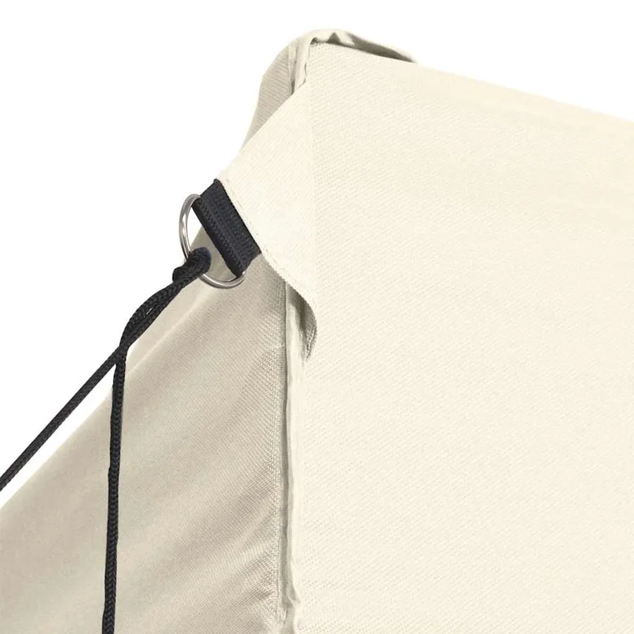 Tente de réception pliable avec 3 parois 3x4 m Acier Crème - 7
