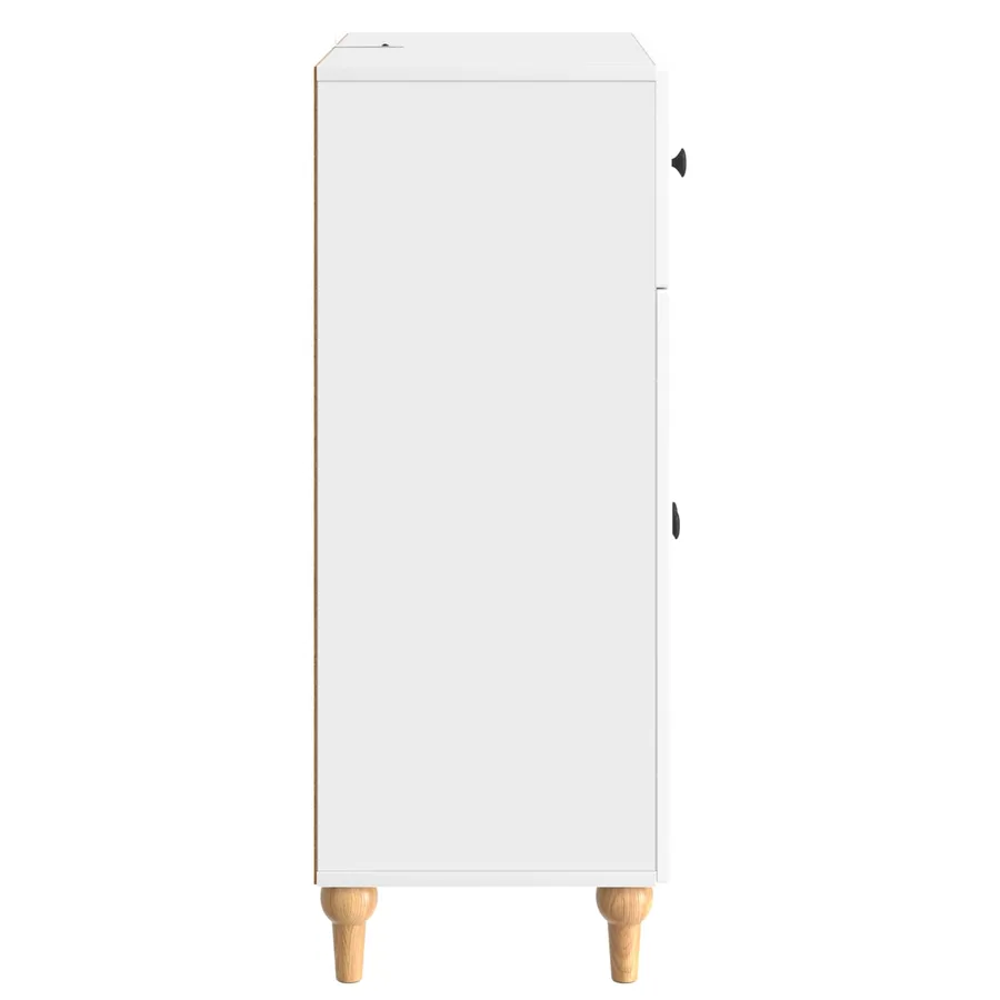 Buffet Blanc brillant 66 x 34,5 x 90 cm Bois d'ingénierie - 7