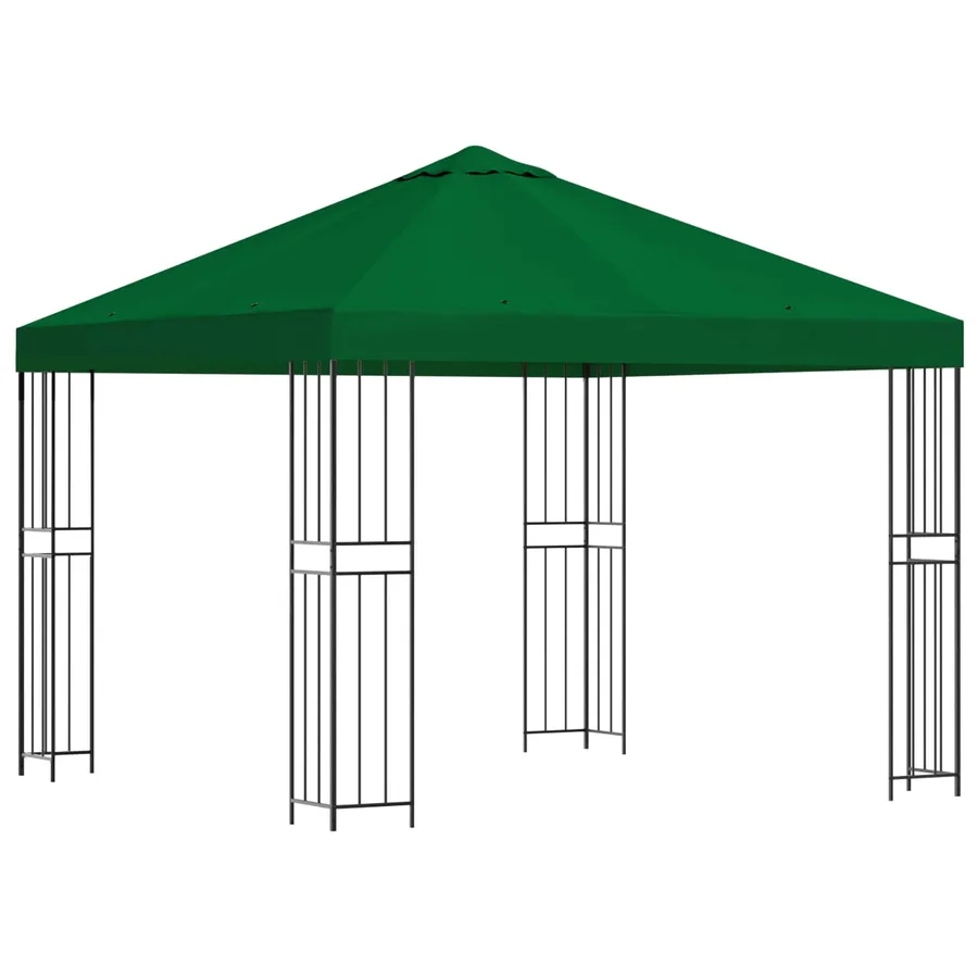 Pavillon 3 x 3 m Vert Polyester et Acier 190 gsm - 2