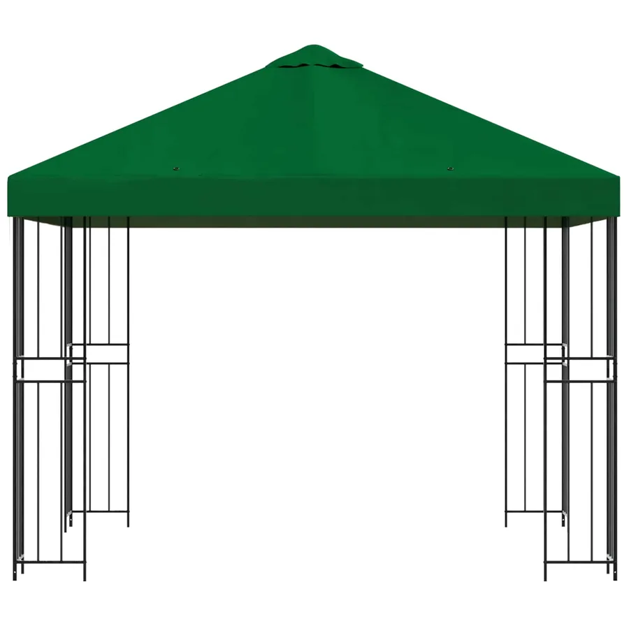 Pavillon 3 x 3 m Vert Polyester et Acier 190 gsm - 3