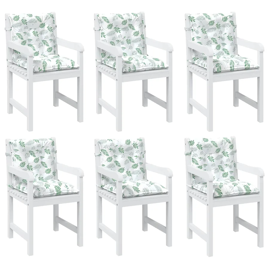 Coussin d'extérieur 6 pcs Blanc 100 x 50 x 7 cm Tissu - 3