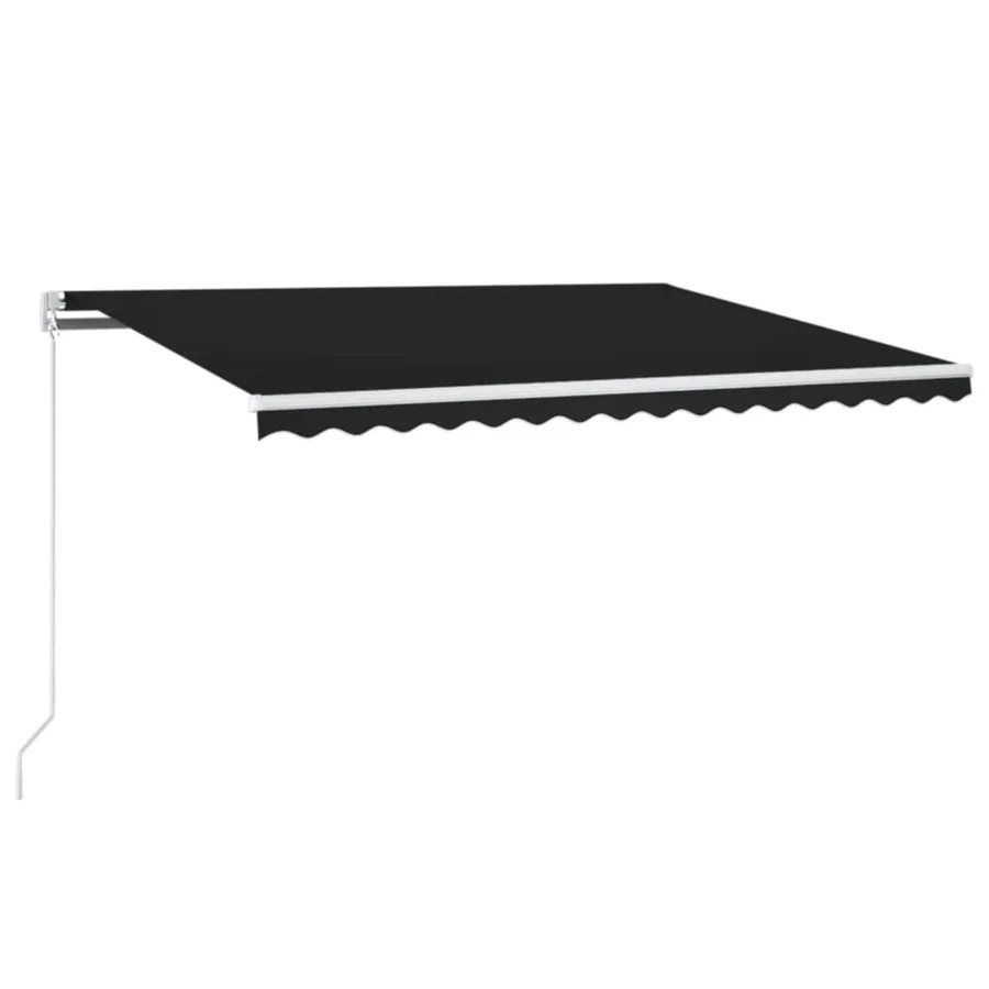 Auvent manuel rétractable avec LED 400x350 cm Anthracite - 2