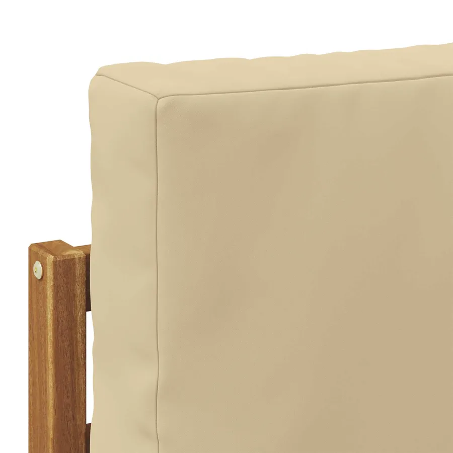 Ensemble de canapé d'angle avec coussin 6 pcs Naturel - 6