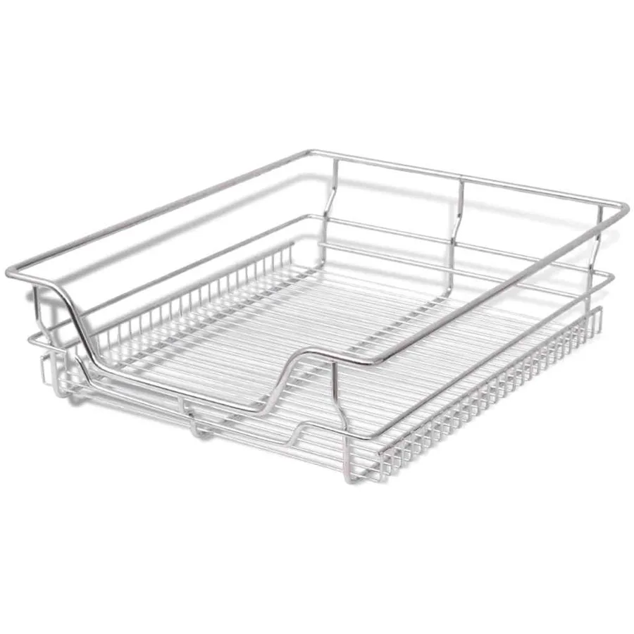 Panier en treillis métallique 2 pcs 500 mm Argenté - 3