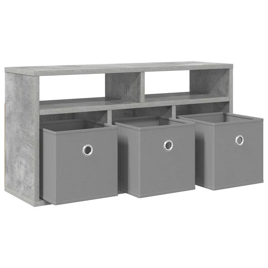 Basboard avec tiroir Gris béton 72 x 22,5 x 38 cm - 5