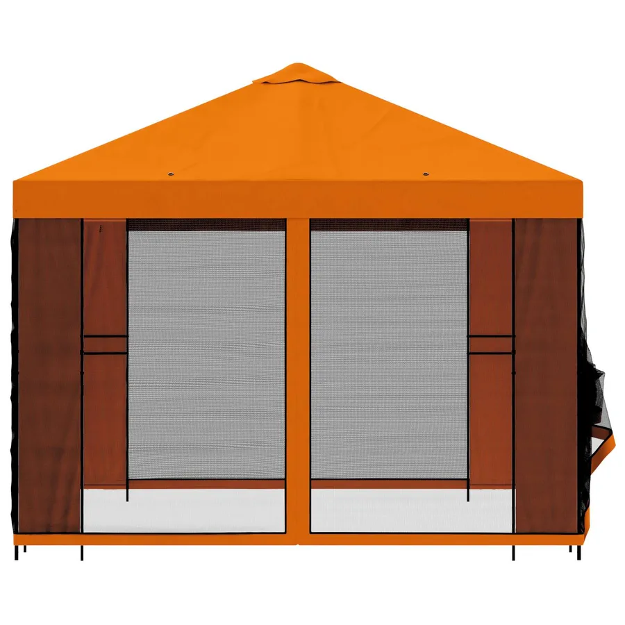 Abri de jardin avec parois 3 x 3 m Orange Polyester et Acier - 6