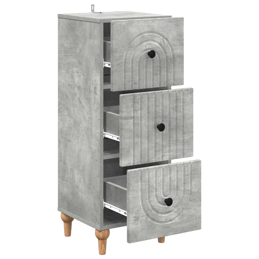 Armoire à tiroirs Gris béton 33 x 34,5 x 90 cm - 5