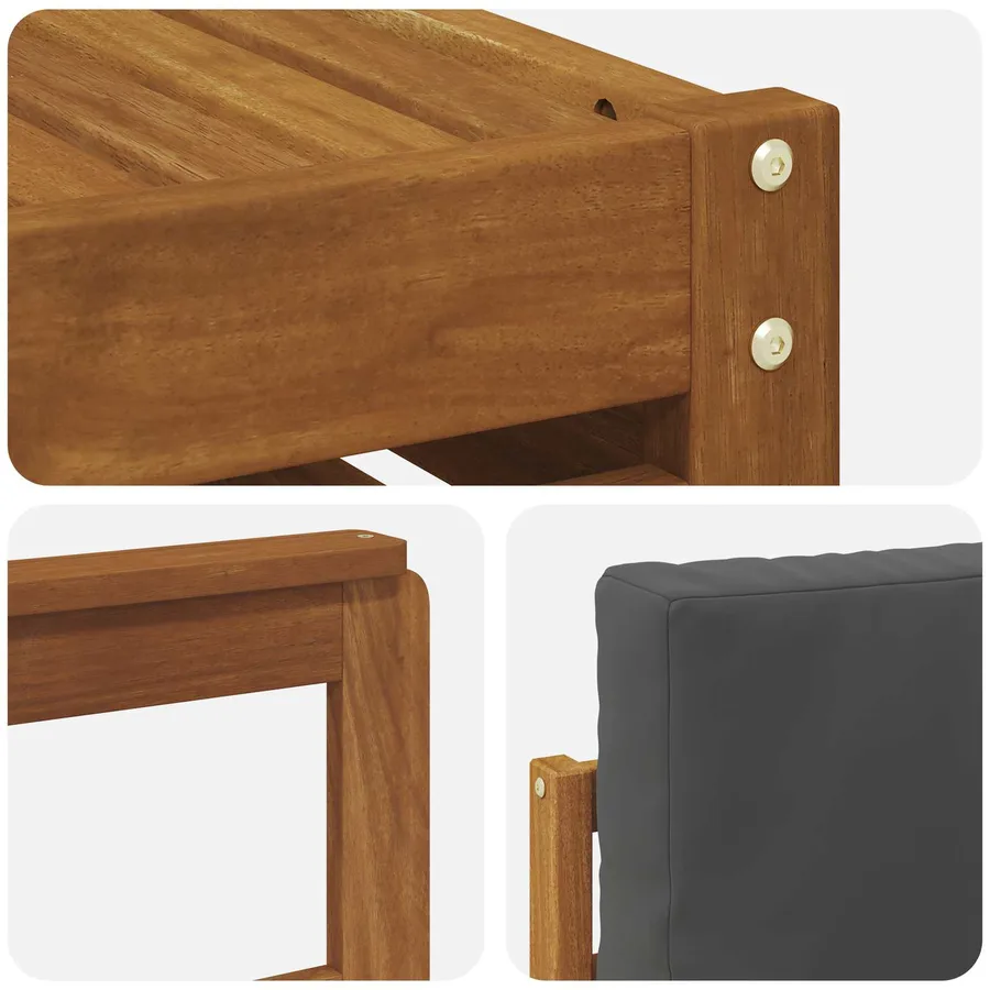 Ensemble de canapé d'angle 6 pcs Naturel et Anthracite - 7