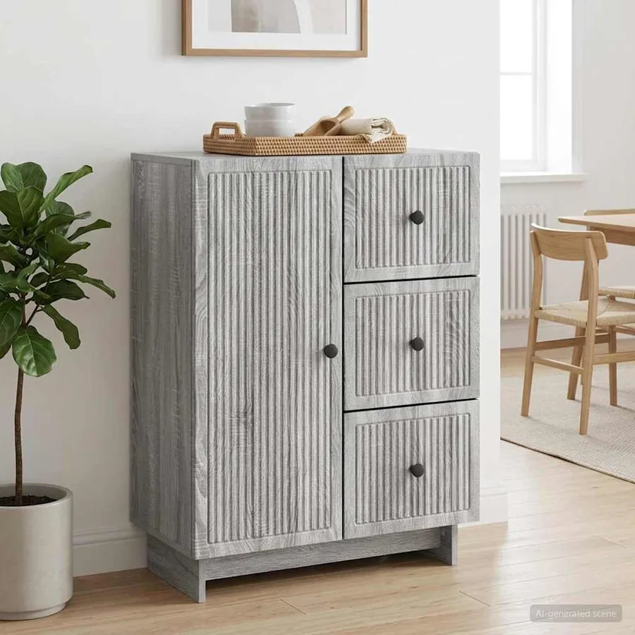 Buffet Sonoma gris 66 x 34,5 x 90 cm Bois d'ingénierie