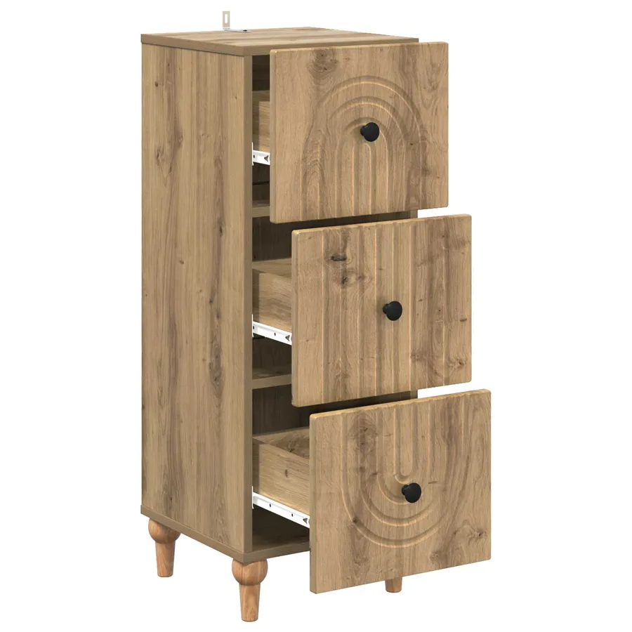 Armoire à tiroirs 33 x 34,5 x 90 cm Bois d'ingénierie - 5