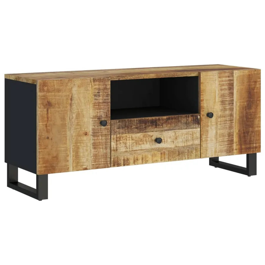 Meuble TV 105x33,5x46 cm bois de manguier et d'ingénierie - 10