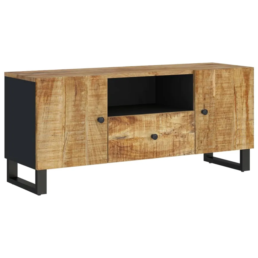 Meuble TV 105x33,5x46 cm bois de manguier et d'ingénierie - 13