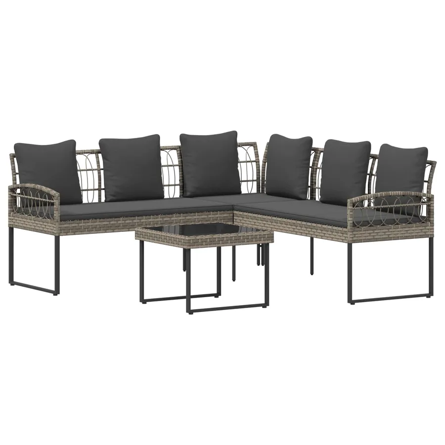 Ensemble de canapé de jardin avec coussin 2 pcs Gris - 2