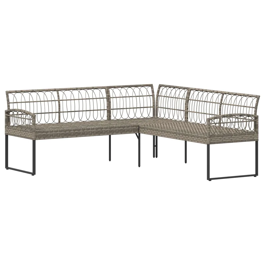 Ensemble de canapé de jardin avec coussin 2 pcs Gris - 6