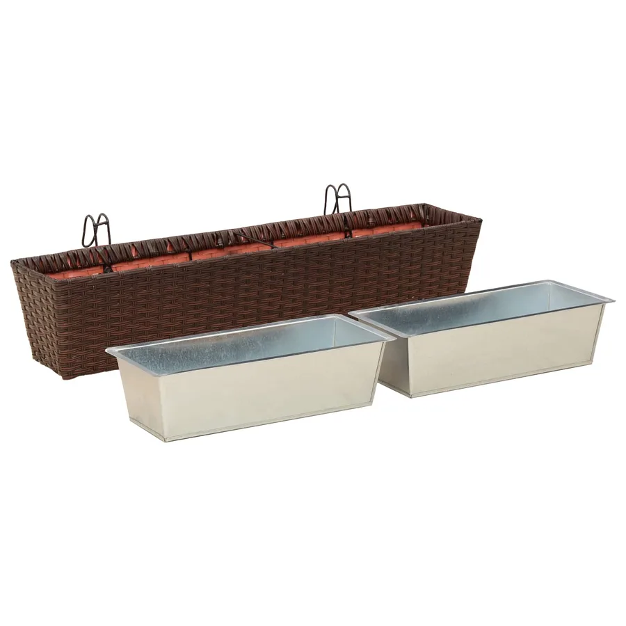 Garde-Corps 2 pcs 80 x 17 x 17 cm Métал - 4
