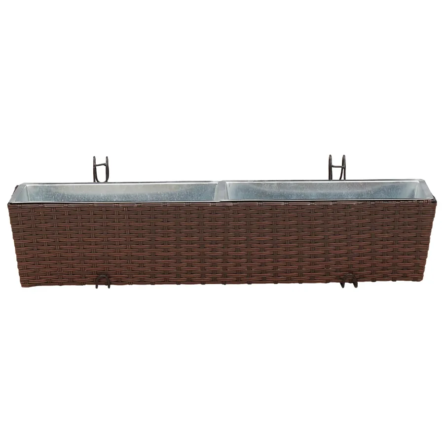 Garde-Corps 2 pcs 80 x 17 x 17 cm Métал - 5